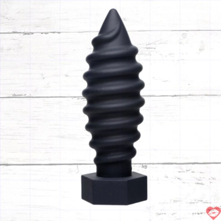 TOF Spiral Anal Plug Đen Siêu To 7cm Xoắn Ốc