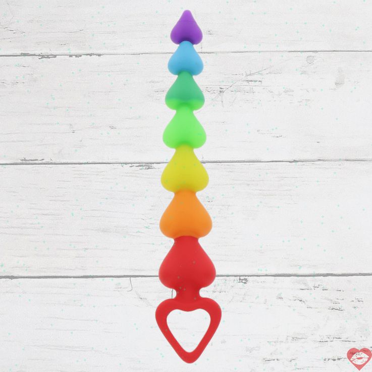 ToyJoy Chuỗi Hậu Môn Tim Rainbow 21.5cm An Toàn