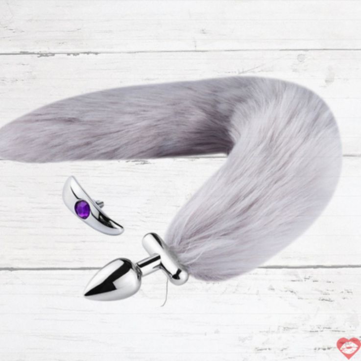 MT Vít Lắp Mèo Đuôi Hậu Môn Xám 2.8cm Dài Siêu Kích Thích