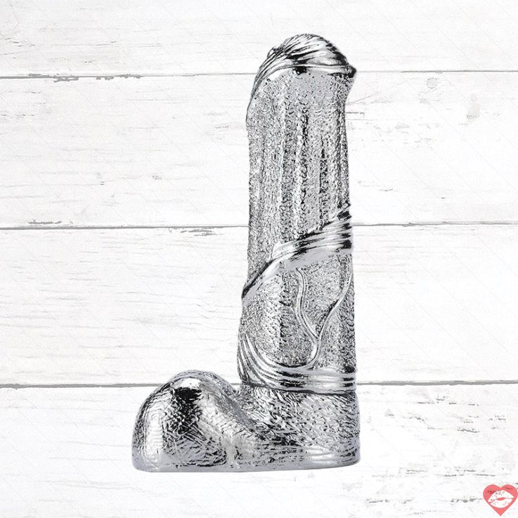 MT kim loại G-spot dildo bạc 17.5cm 4.7cm Trung Quốc