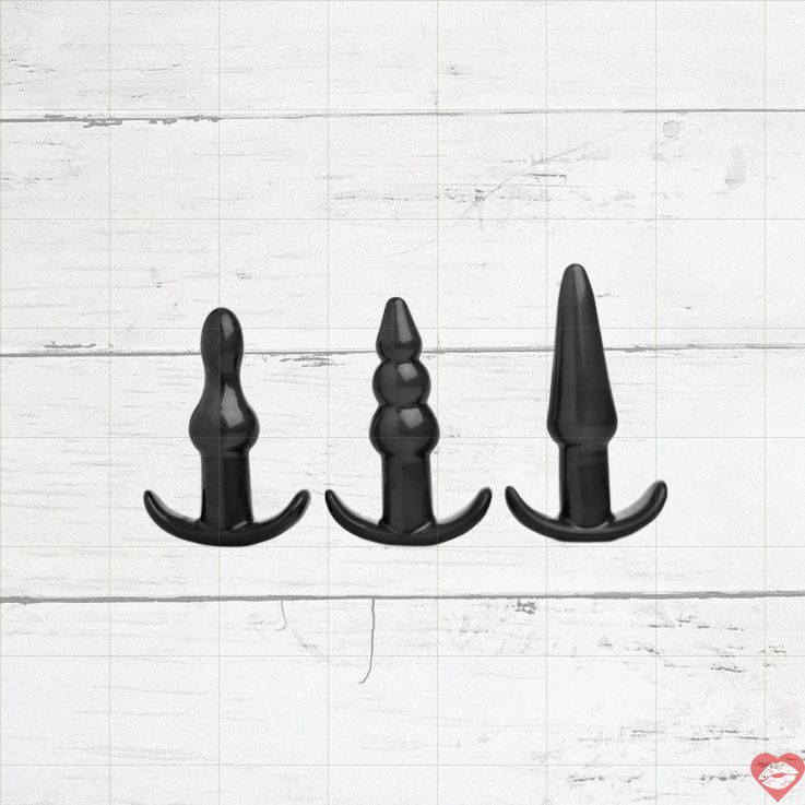 Bộ 4 Plug Rung Hậu Môn Trinity Vibes Đen Beginner