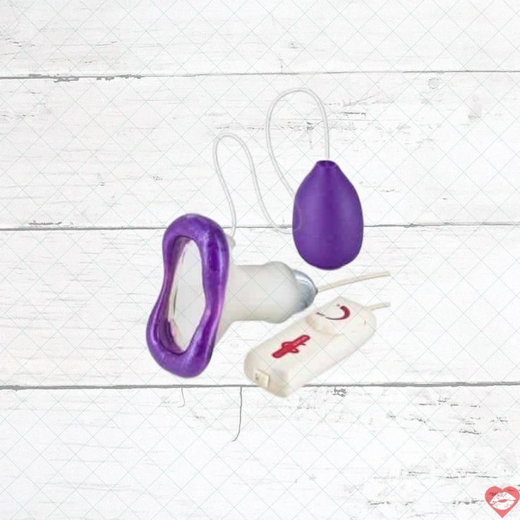 Clit Massager Vacuum Pump Tím Rung Hút Mạnh Silicone 