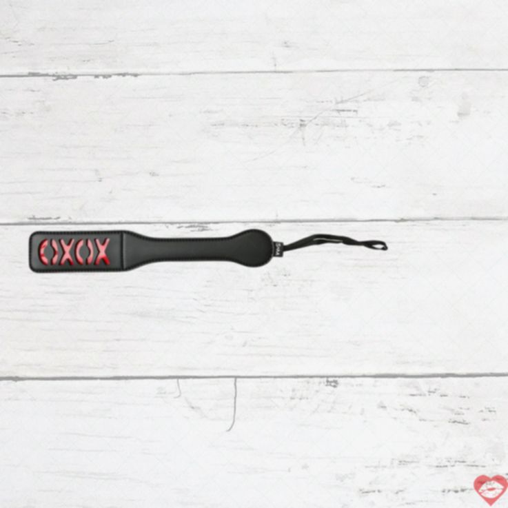 Sportsheets Paddle XOXO Đen Đánh Vui Siêu Nóng