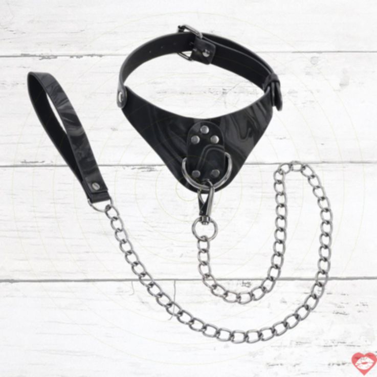 Sportsheets Velvet Collar Leash Đen Sang Trọng Thống Trị