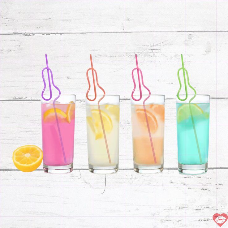 Pipet Ống Tiếng Cười Penis Glitter Lấp Lánh - Vui Nhộn Party