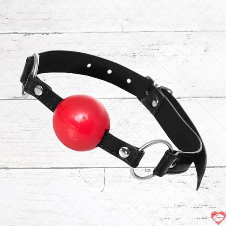 Klyap Anonymo Toyfa bóng đỏ da 4cm im lặng BDSM ngoan ngoãn