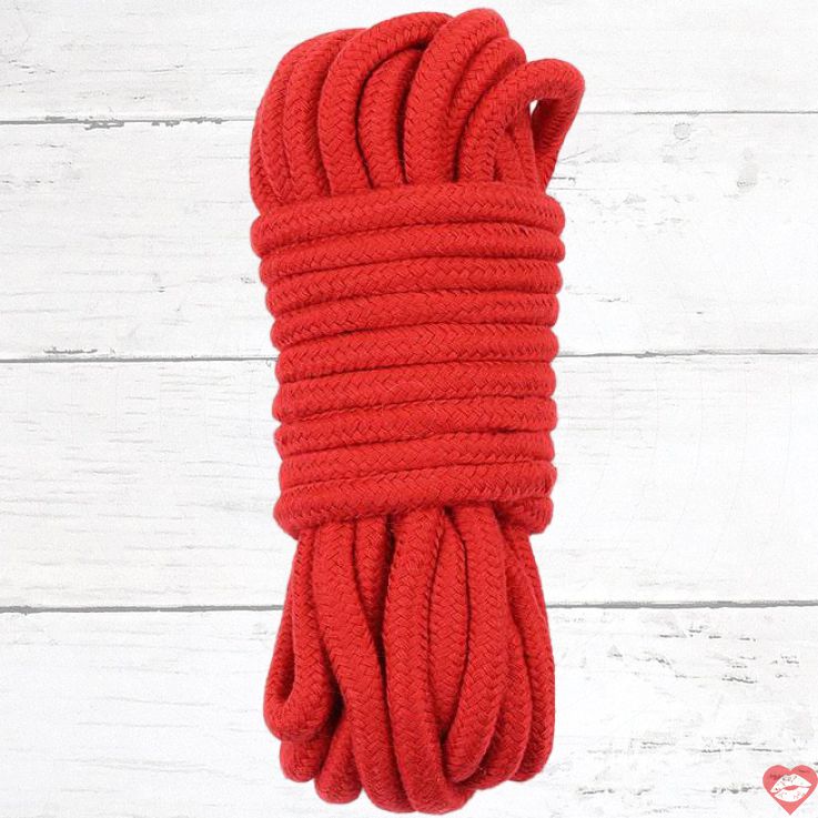 Lovetoy Dây Trói 10m Đỏ Cotton BDSM Chặt Chẽ