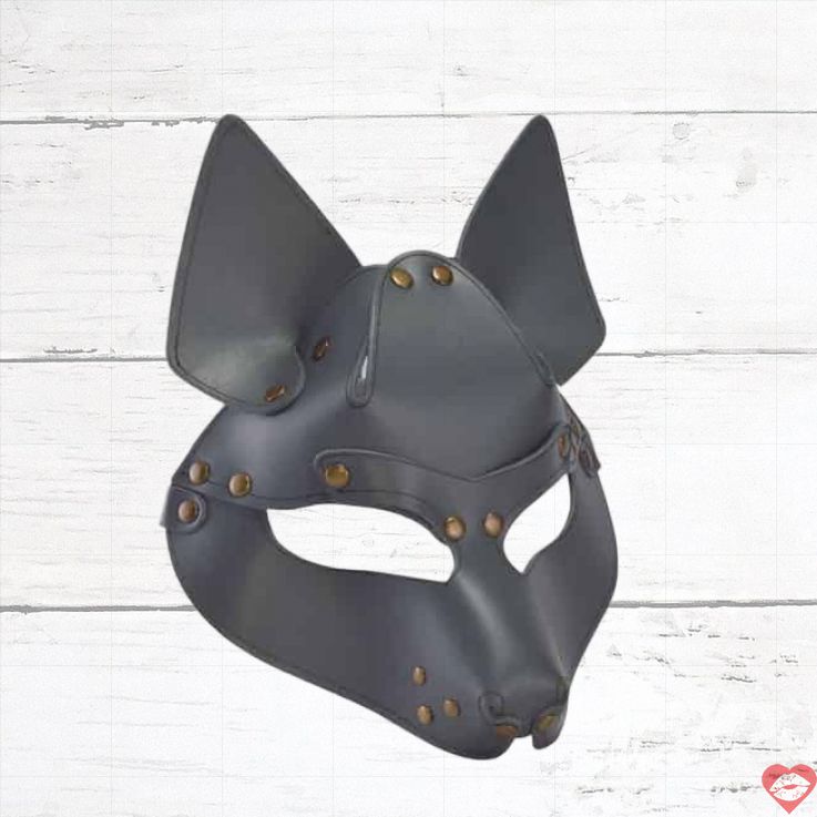 Mask Sitabella sói đen da thật BDSM brtual