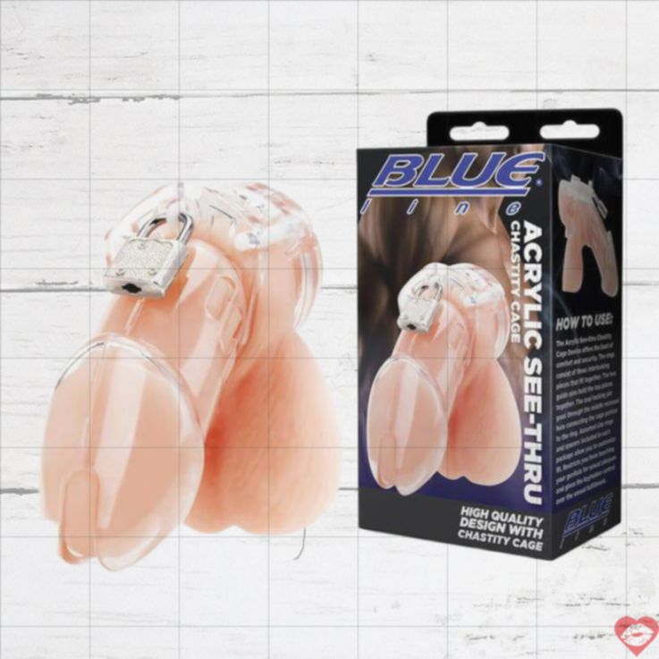 BlueLine Lồng Kín Dương Vật Acrylic Trong Suốt