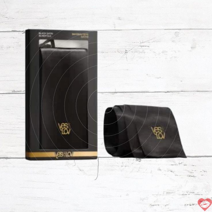 YESforLOV Mặt Nạ Satin Đen 135cm Bí Ẩn