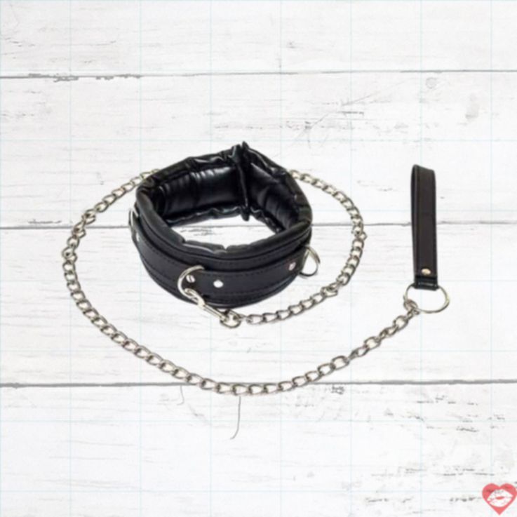 Bộ collar leash Lola Party Hard đen BDSM nô lệ cuồng nhiệt 