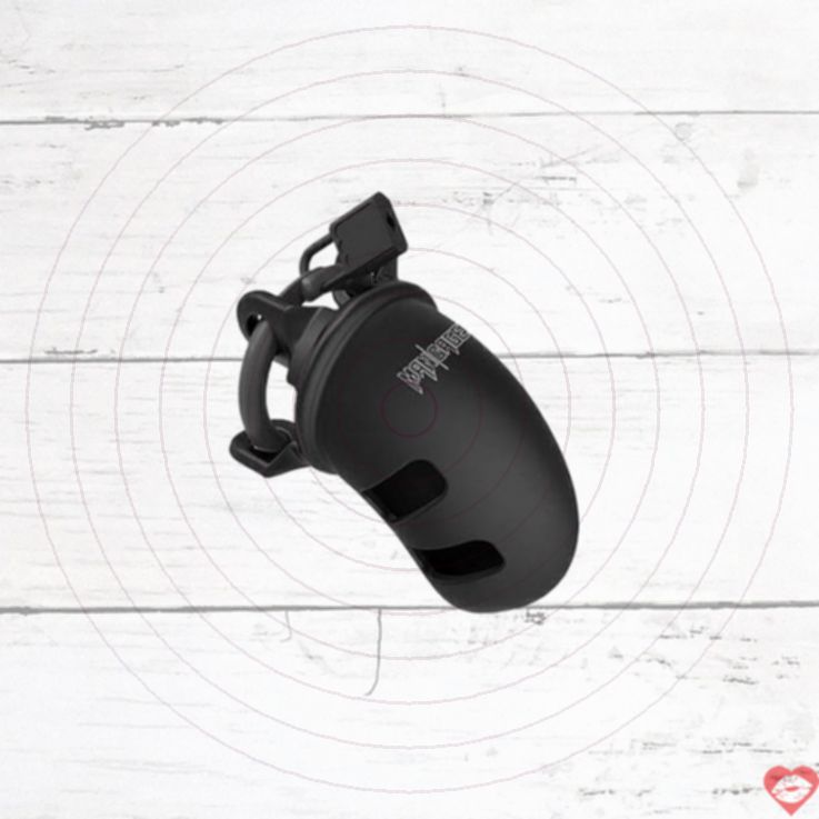 Shotsmedia Chastity Cage Đen Nam 8.5cm Khóa Chastity