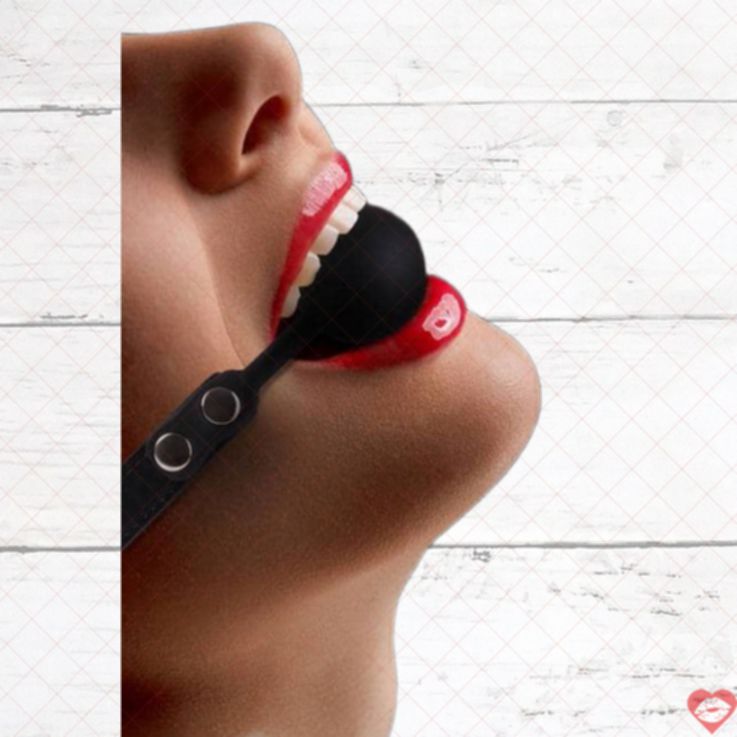 Shots Silicone Ball Gag Đen 95cm Kiềm Chế Nô Lệ