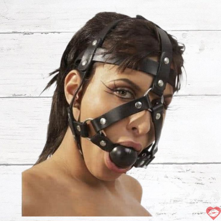 BDSM Mặt Nạ Kẹp Miệng ZADO Da Chặt Chẽ