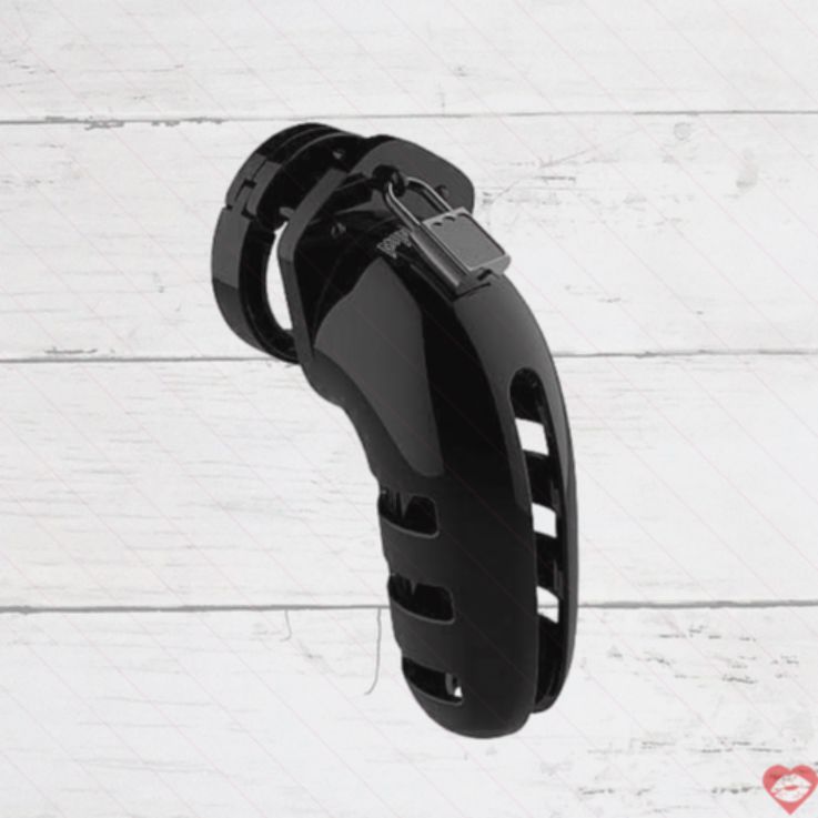 Thắt lưng khóa trinh nam đen 5.5 inch polycarbonate bền nhẹ kích thích