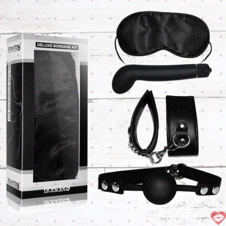 LOVETOY Bộ Đồ Chơi BDSM Đen Mask Kẹp Tay Siêu Kích Thích