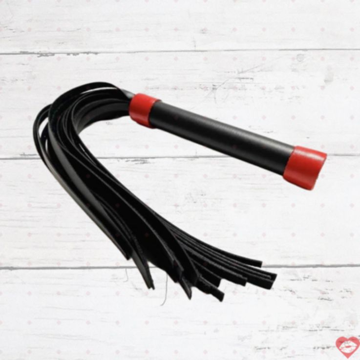 BDSM Arsenal Roi Đánh 42cm Đen Đỏ Da Nhân Tạo