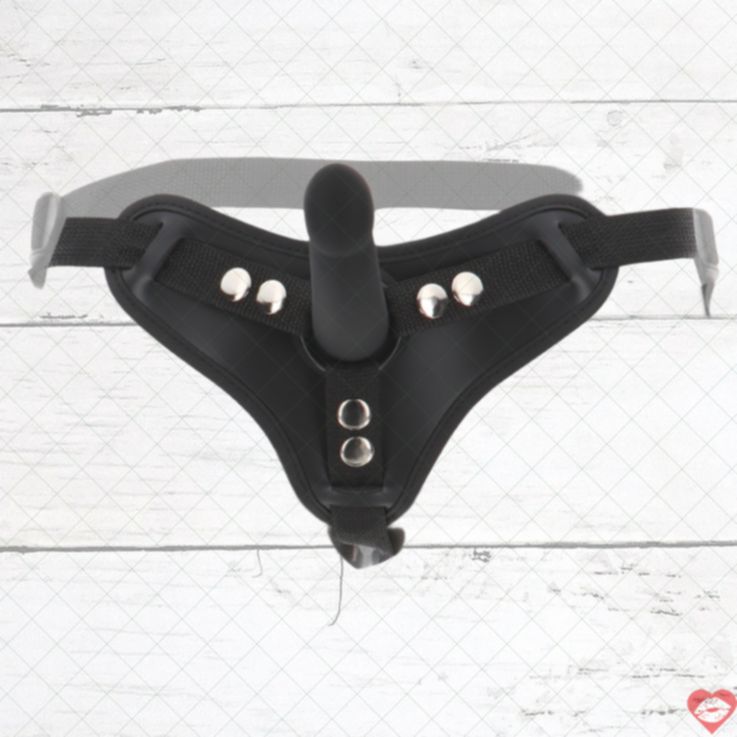 Taboom Strap On Dildo Mỏng Đen 12.5cm