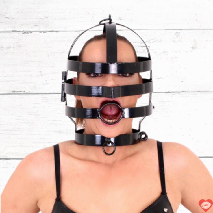 Kiotos Thép Đen Head Cage 28cm BDSM Chơi Siêu Hot