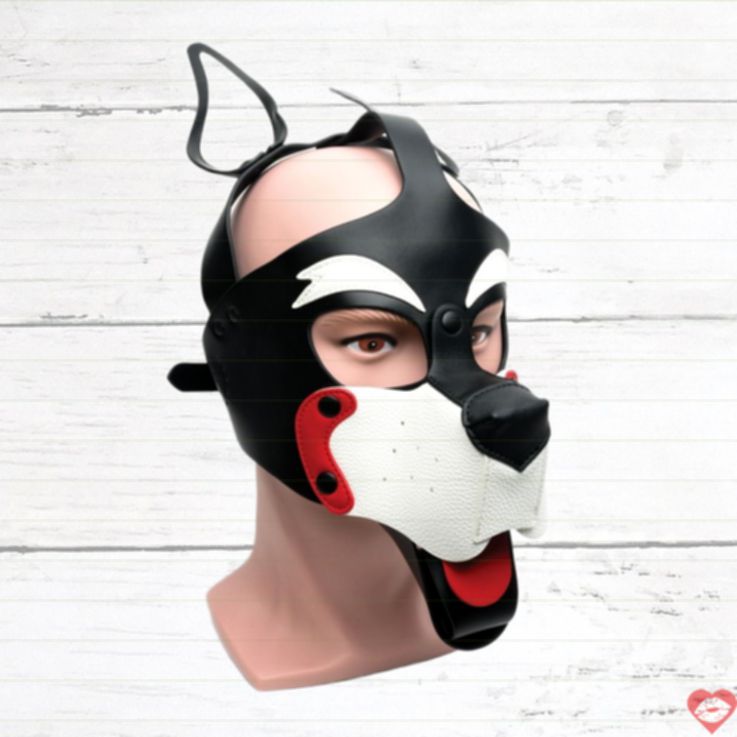 Mặt Nạ Puppy Play 665 Đen Trắng BDSM Chó Con Thú Vị