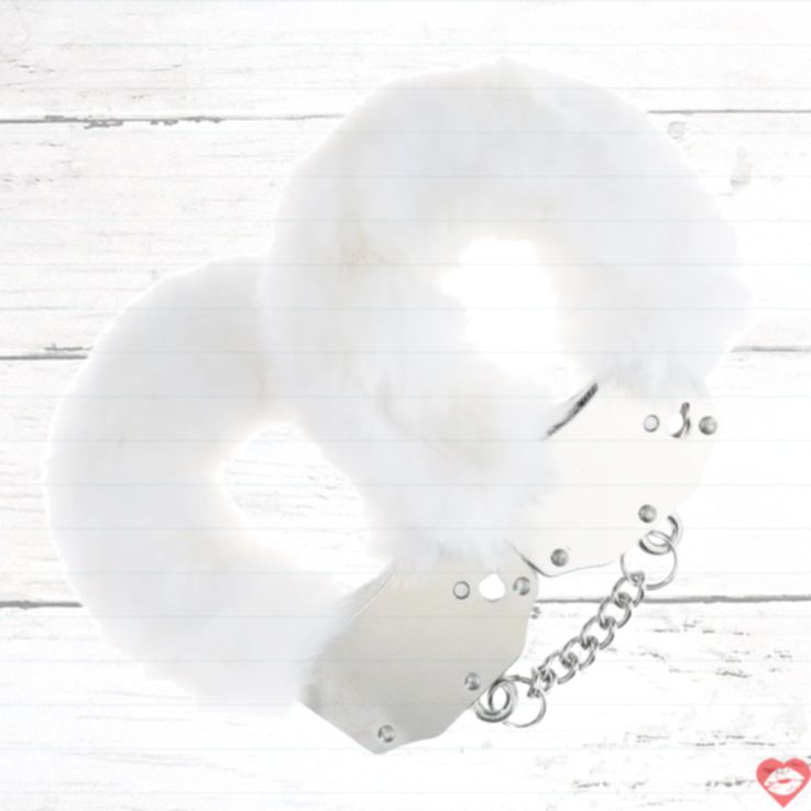 Ouch Lông Xù Handcuffs Trắng Bền Chơi Bạo