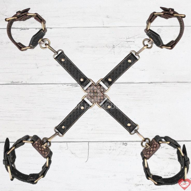 Lovetoy Rebellion Reign Bộ Còng Đen BDSM