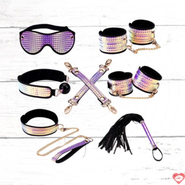 Liebe Seele Bondage Kit 7P Hồng Bóng Loáng Gợi Cảm