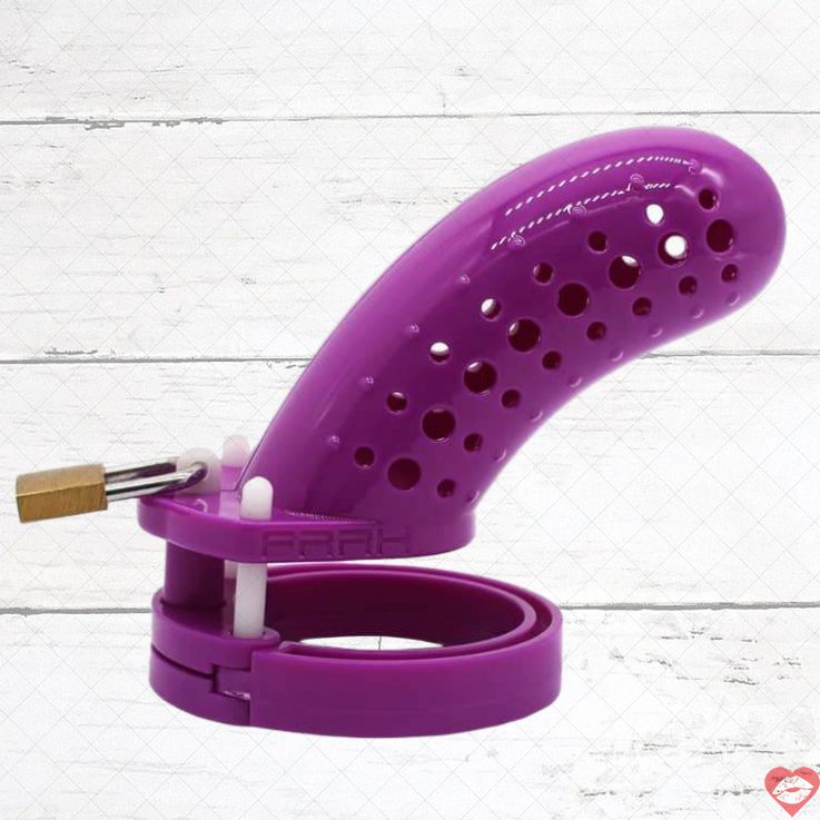 FAAK Chastity Lock Nam 23 Tím Nhựa Kiểm Soát