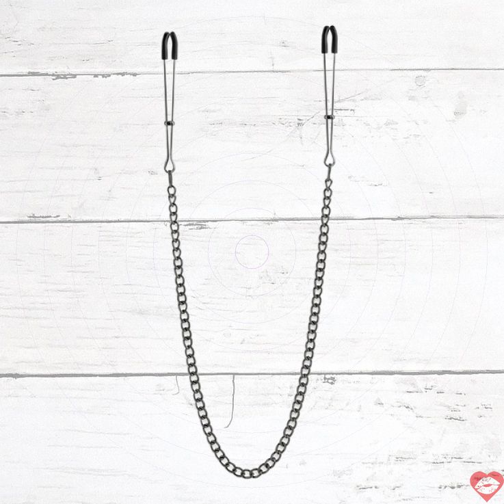 NS Novelties Bound DC3 Kẹp Vú Xích Đồng Xám Đau Sướng BDSM