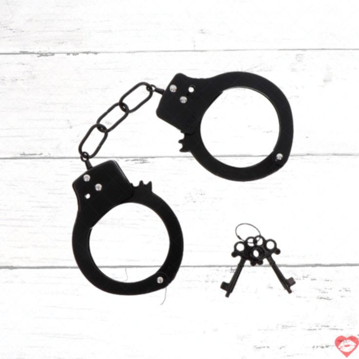 Còng tay ToyJoy đen kim loại BDSM thống trị