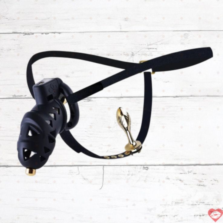 Sevanda khóa chastity rắn đen L dài 7.7cm kiểm soát