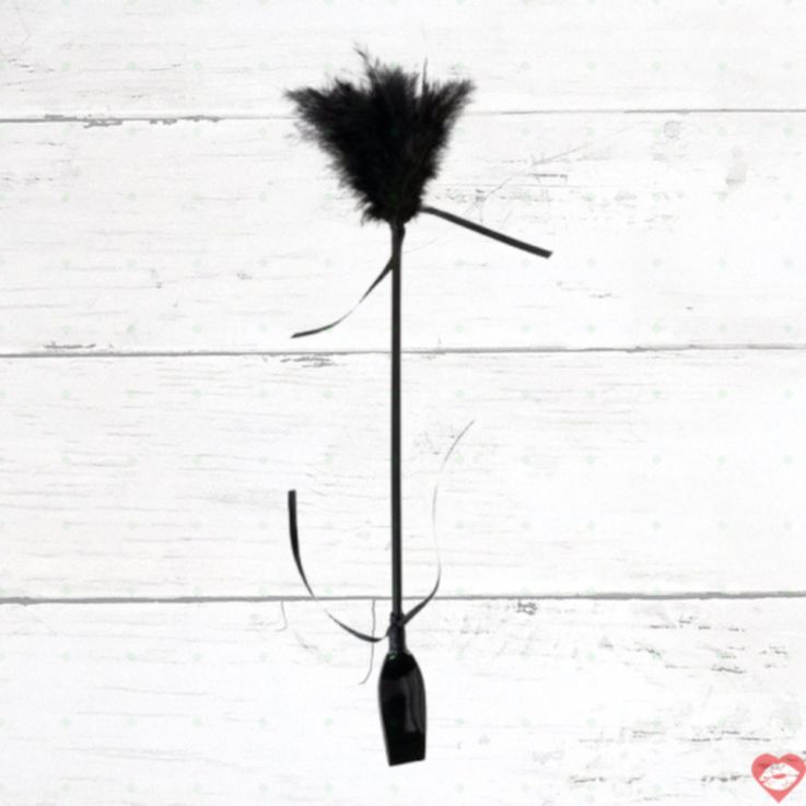 Secret Play Feather Whip Đen 48cm Tease BDSM Nóng Bỏng