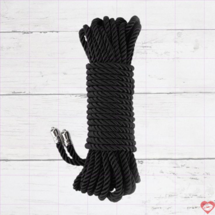 Lovetoy Dây Trói Lụa Đen 10m BDSM Mịn Màng