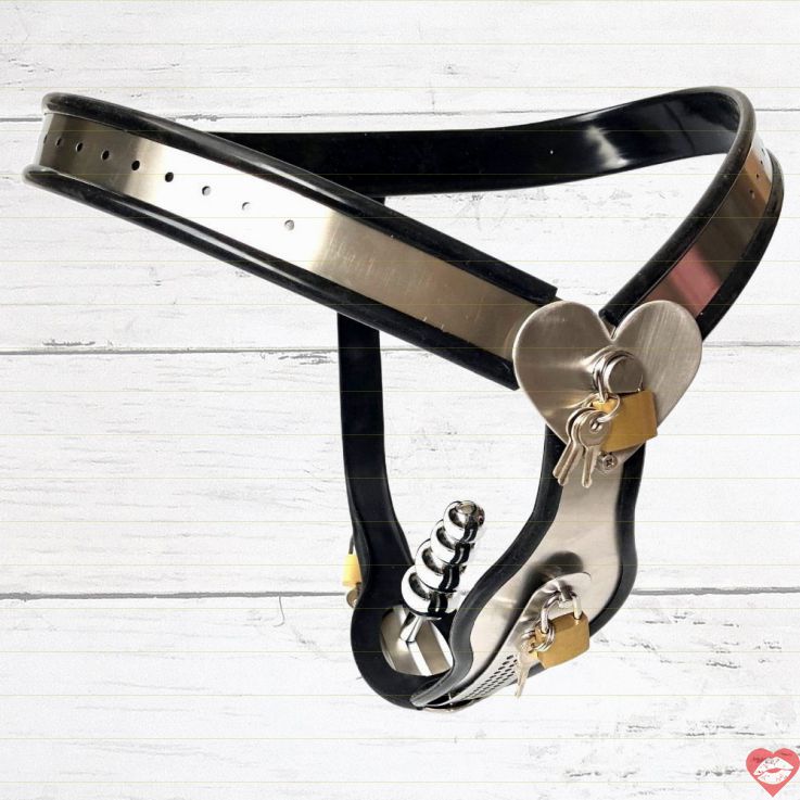 Khóa Trinh Nữ Black Emperor Heart Thép Không Gỉ Sang 