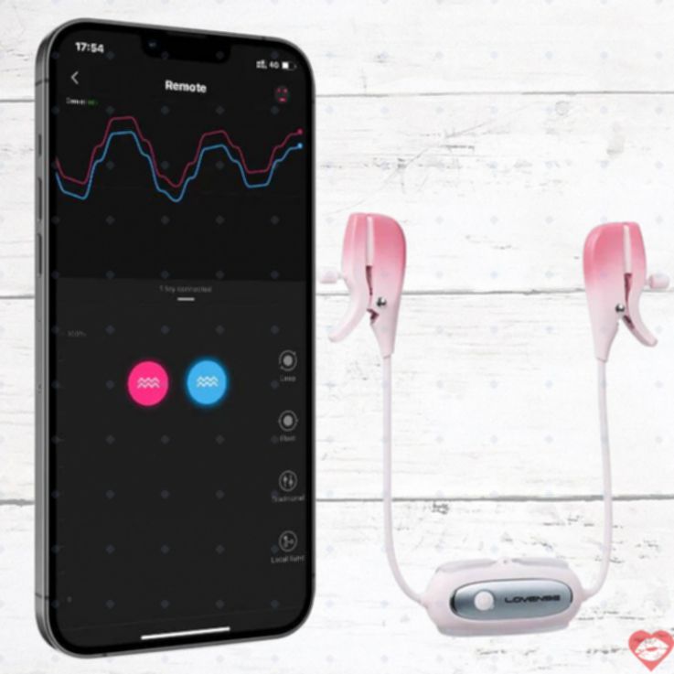 Lovense Gemini Kẹp Vú Rung App Điều Khiển