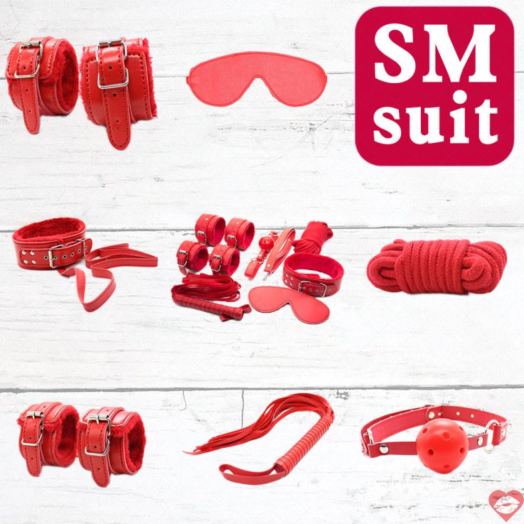 Yeain 7pc SM Kit Da Lông BDSM Đa Màu Mềm Mại
