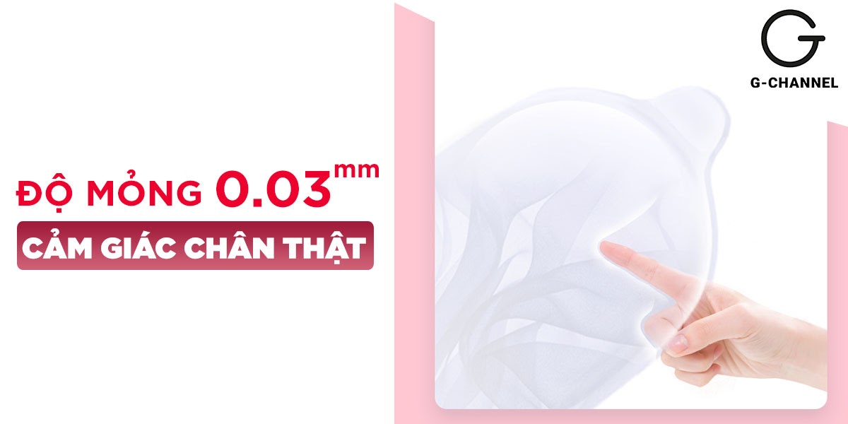 Bao cao su Sagami 0.03mm Siêu Mỏng Nhật Bản - Hộp 12 Cái