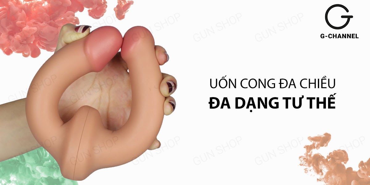  Đại lý Dương vật giả 2 đầu có rung uốn cong đa chiều - Lovetoy Holy Dong chính hãng