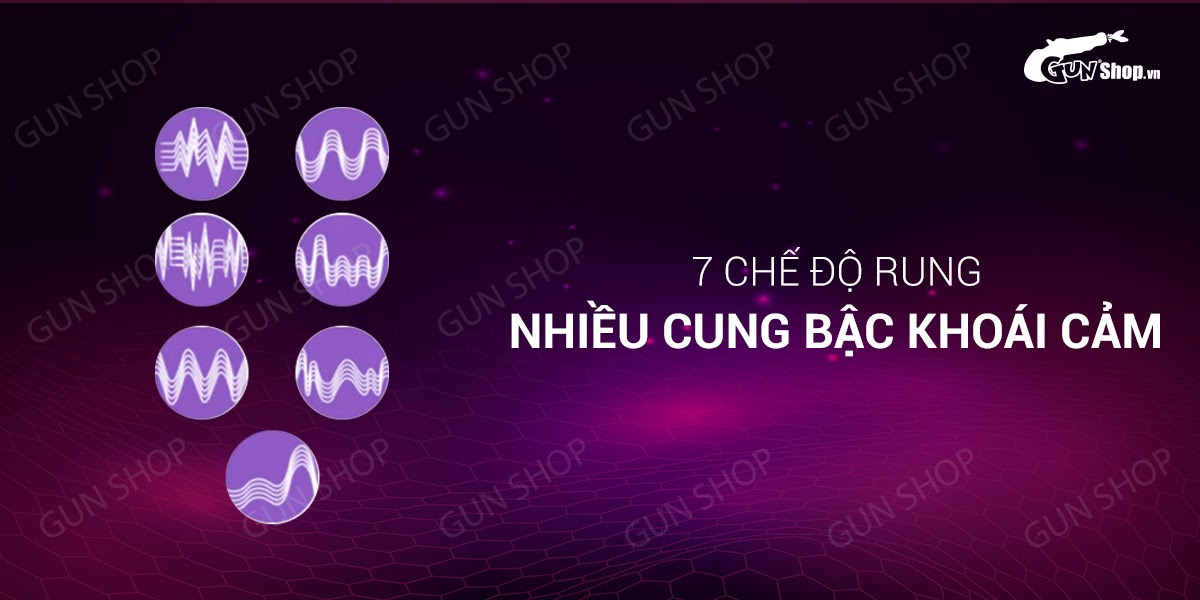 Dương Vật Giả Xịt Nước 7 Chế Độ Rung Màu Tím Kích Thích - Loveaider