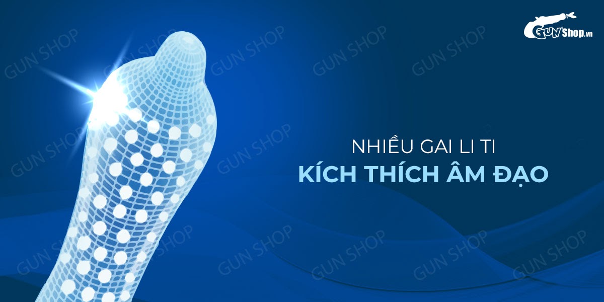 So sánh Bao cao su Muaisi Xanh Dương - Nhiều gel gai li ti - Hộp 10  chính hãng
