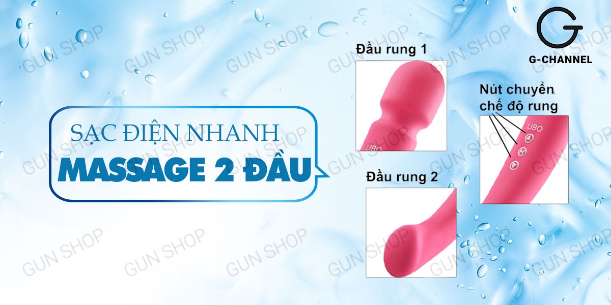  Sỉ Máy massage 2 đầu rung nhiều chế độ sạc điện - Libo Scorpio cao cấp