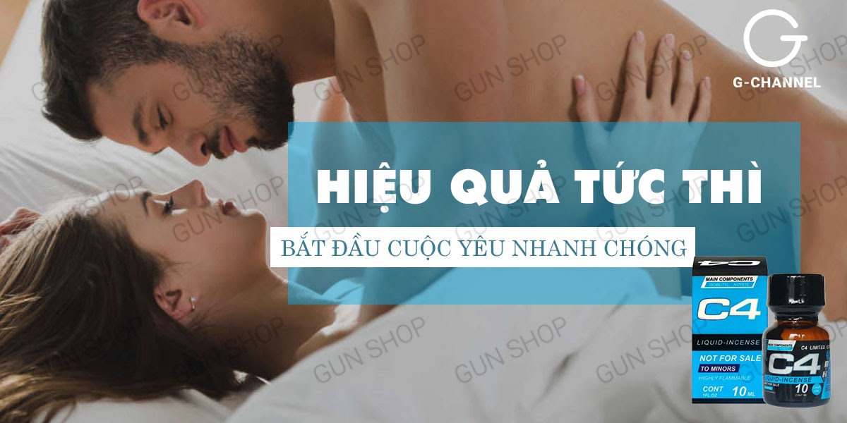 Popper C4 Blue 10ml chính hãng Mỹ USA PWD kích thích mạnh
