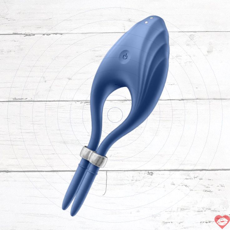 Satisfyer Vòng Rung Cặp Đôi Xanh Đậm