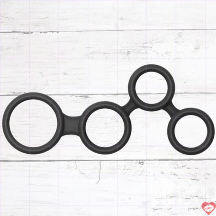 Addicted Toys vòng 4 khuyên đen silicon bền