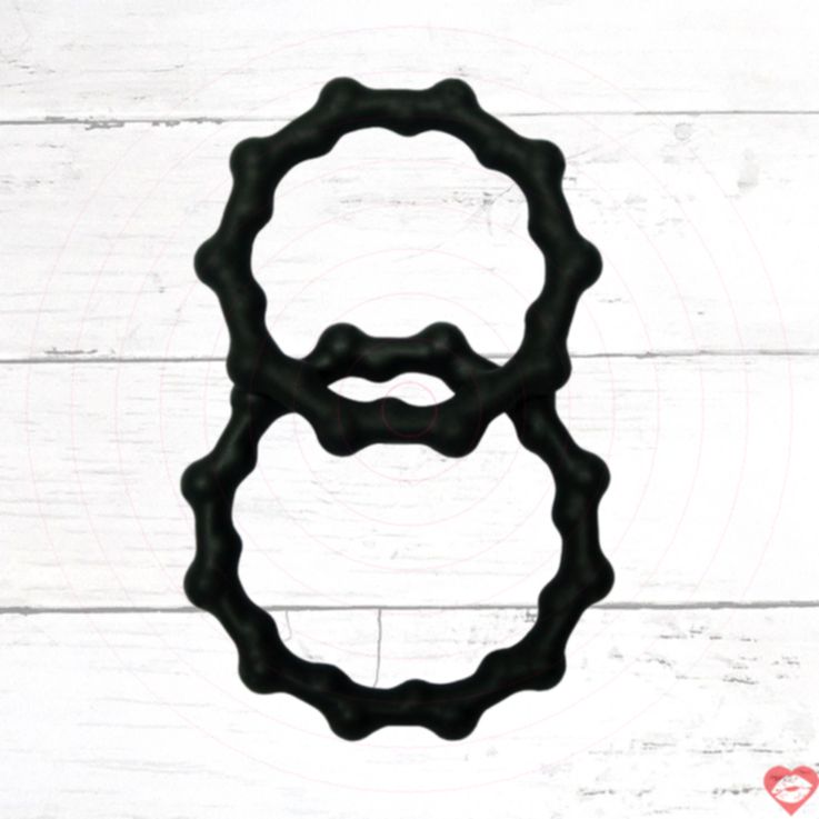 Malesation Bead Cock Ring Set Đen Đức Cao Cấp