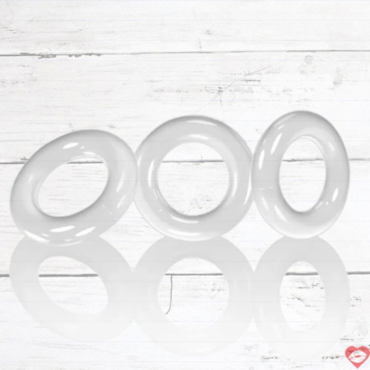 Oxballs Willy Cock Ring Trắng 3pcs Siêu Bền Kéo Dài