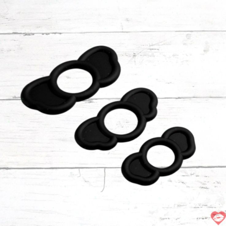 Canwin vòng cặc voi đen 3pcs silicone bền bỉ