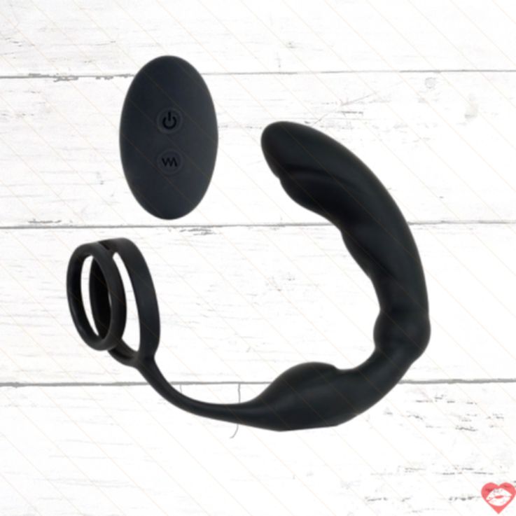 Pepee hậu môn rung đen 17cm silicone vòng chống trượt