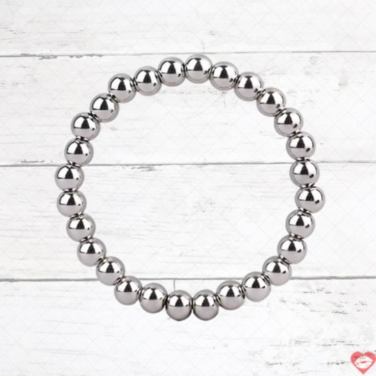 FAAK Stainless Beads Cock Ring 45mm Bạc