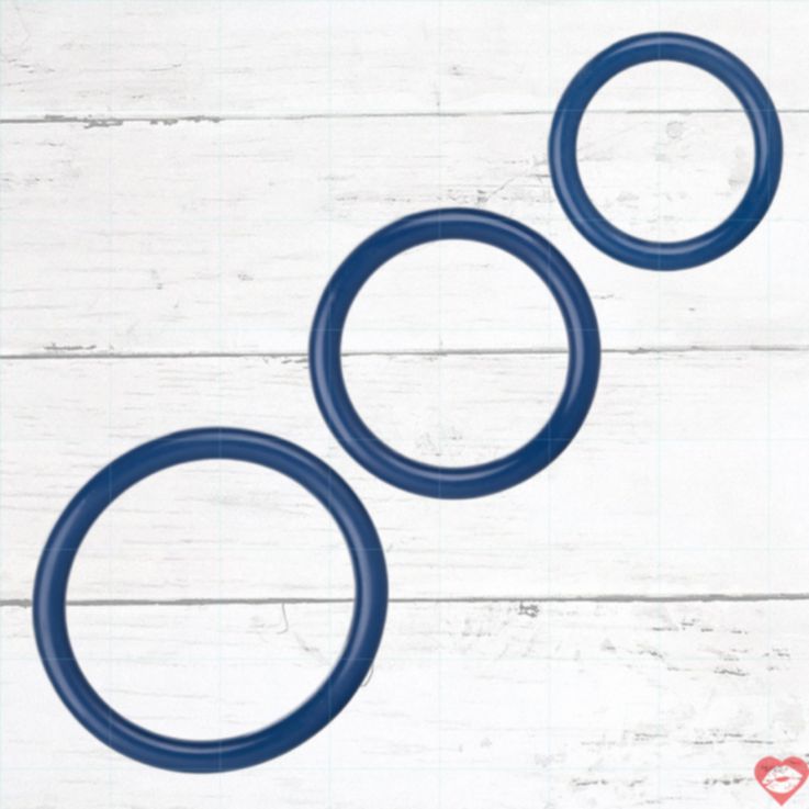 CEN Cock Ring 3pcs Xanh TPR Bền Kích Thích